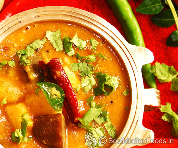 Traditional south indian sambar
