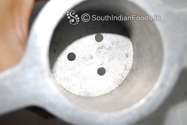 Take murukku kuzhal, fit the murukku mold