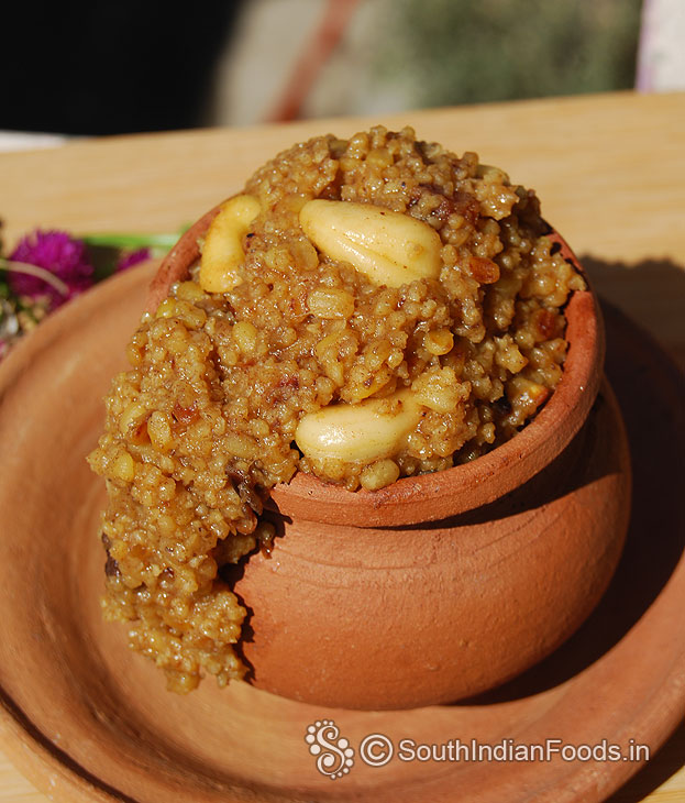 Perfect textured iron ich sweet pongal