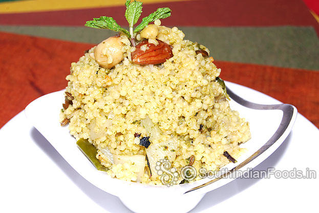 Thinai mint biryani