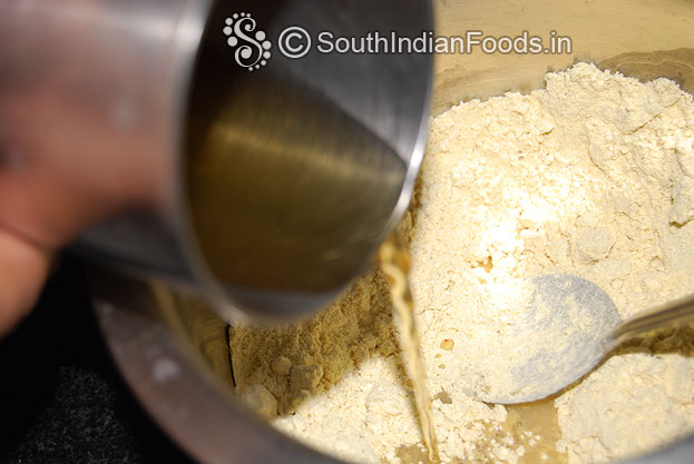 Add water and knead it make soft dough
