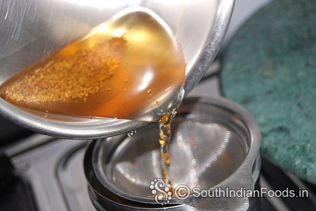 Add carom seeds/ omam in hot water then leave it for 15 min