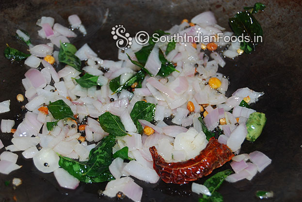 Add onion saute till soft