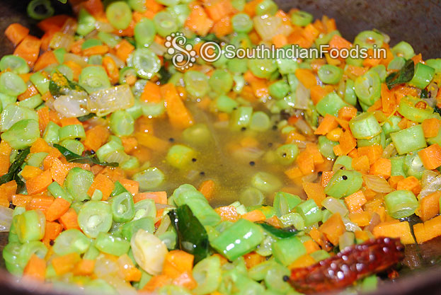 Add water, cover it and cook till soft