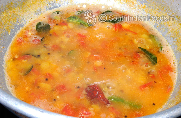 Add water, salt & let it boil