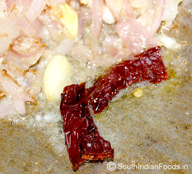 Add dry red chilli