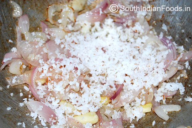 Add grated coconut