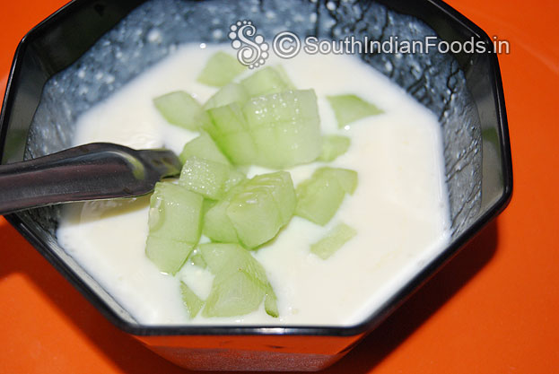Add chopped cucumber