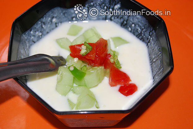 Add green chilli, tomato