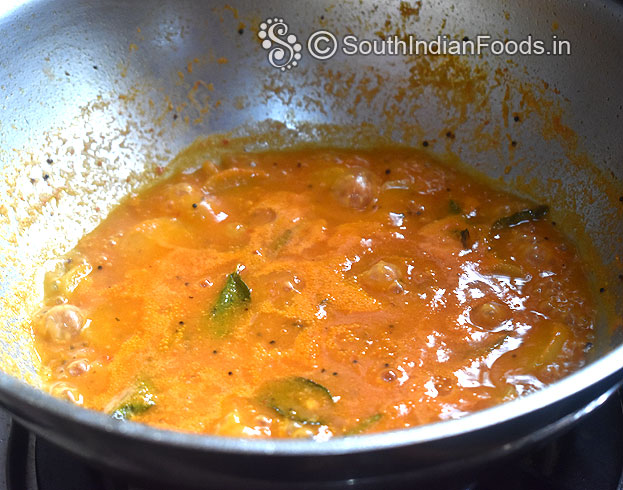 Cook till oil separates