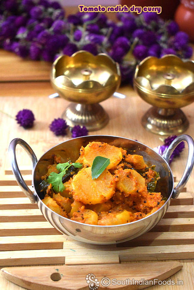 Radish dry curry for rice