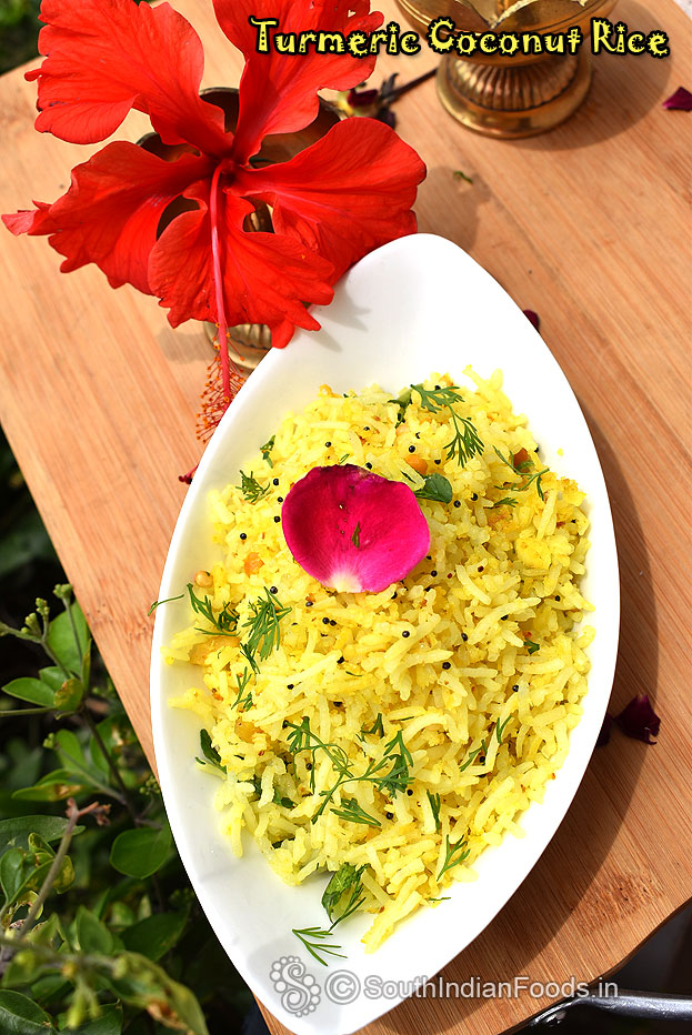 Yellow coconut rice