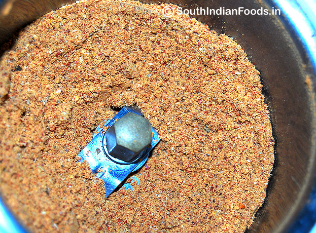Vangi bath powder-Before mixing dry roated coconut