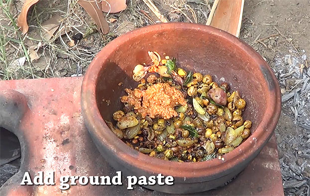 Add ground paste mix well