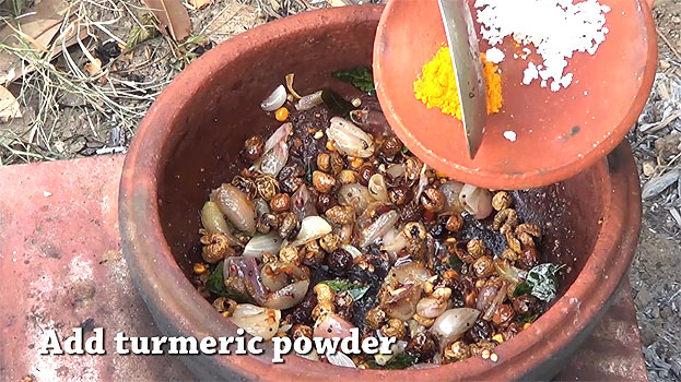 Add turmeric & salt