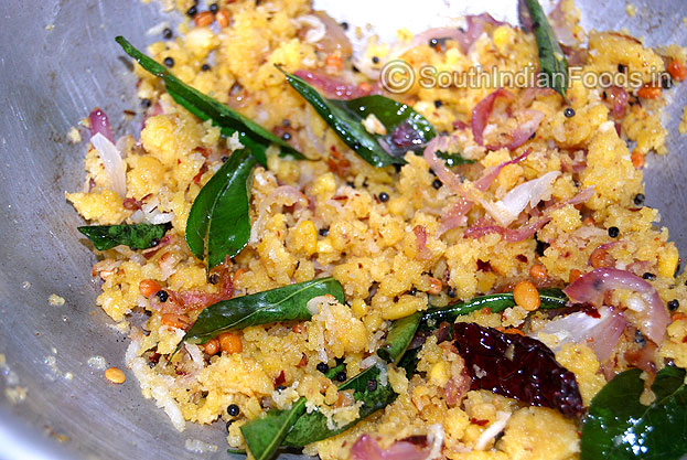 Add steamed dals mixture