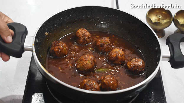 Veg manchurian balls gravy step 36