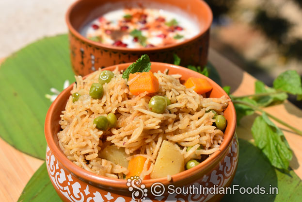 Raita & pulao ready