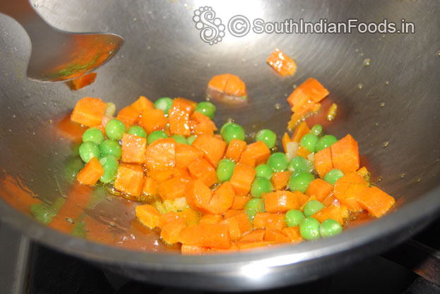 Add veg saute well