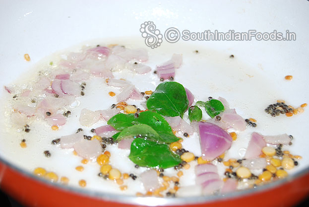 Add onion, curry leaves saute