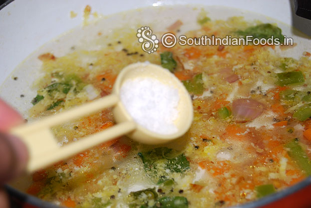 Add water and salt let it boil