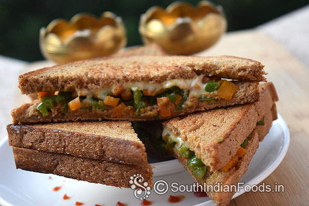 Cheese mayonnaise sandwich