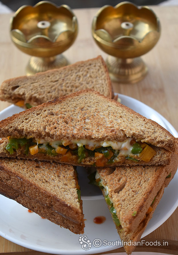 Brown bread mayonnaise sandwich