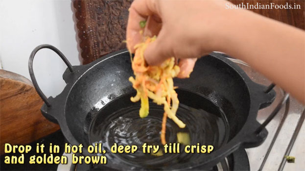 Crispy vegetable pakoda step 17