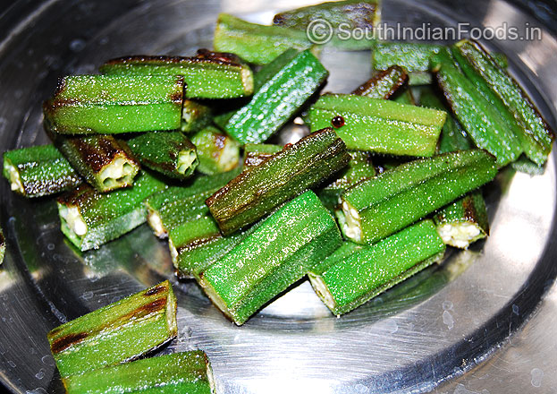 Shallow fried okra