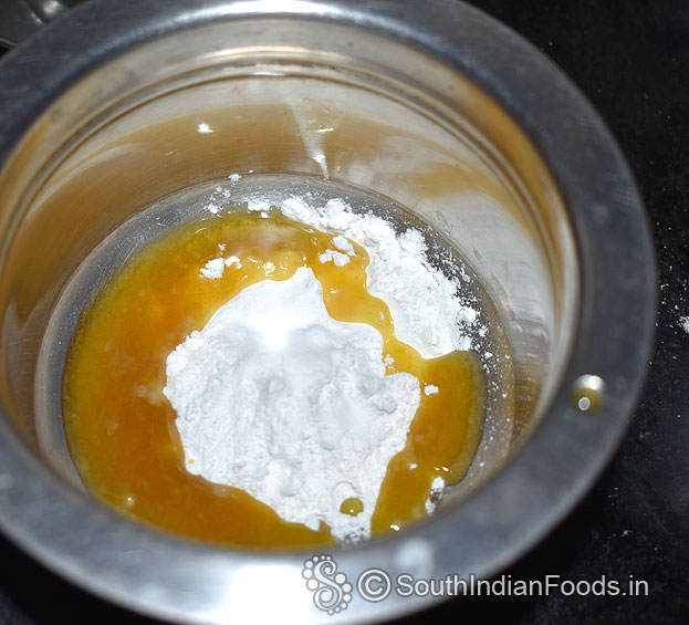 In a bowl add rice flour and ghee