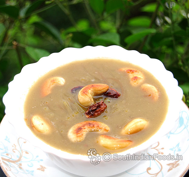 Semiya payasam with jaggery is ready, serve hot or chilled