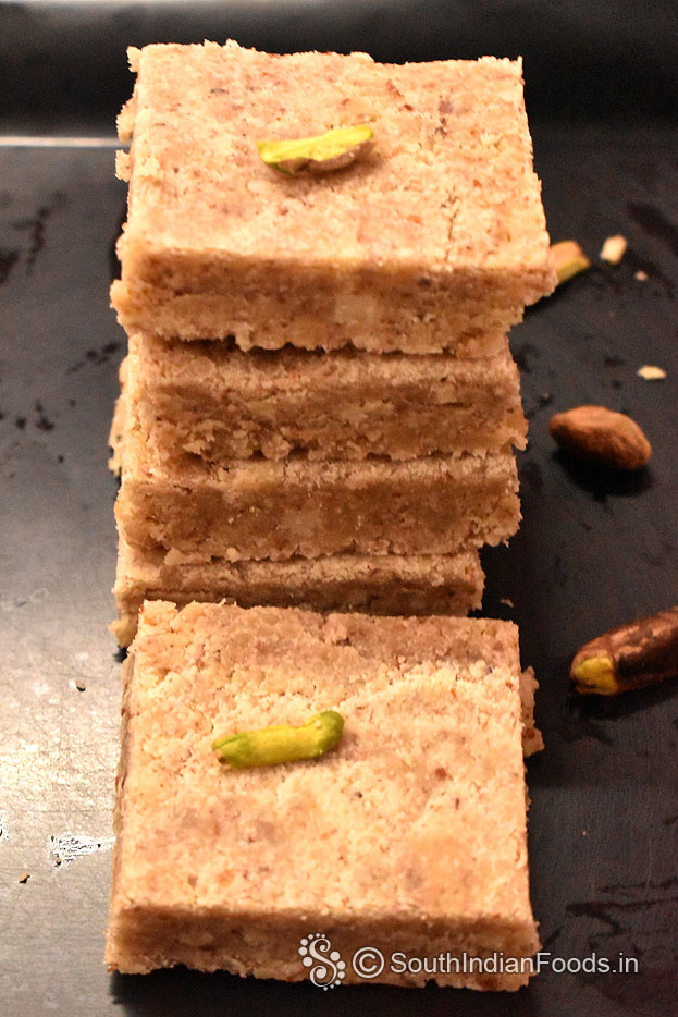 Almond akrot burfi