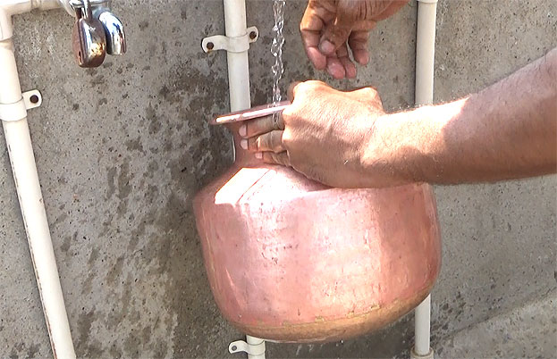 Wash with water