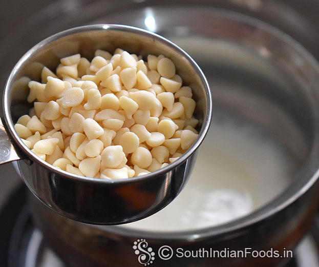 Add white chocolate chips