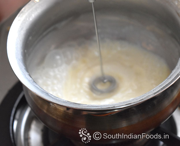 Churn till froth and smooth