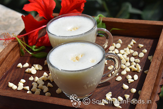 Instant white hot chocolate for winter season