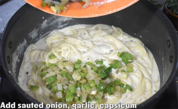 One pot white sauce pasta