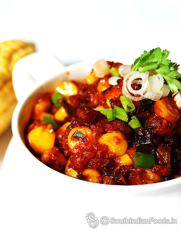 Corn kernels manchurian