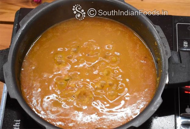 Heat pressure cooker, add 2 tbsp oil