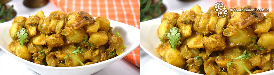 Aloo mushroom masala sabji