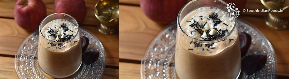 Apple chocolate ice cream smoothie