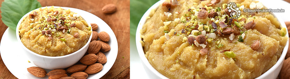 Badam jaggery halwa