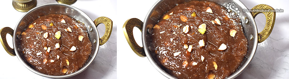 Banana halwa with jaggery
