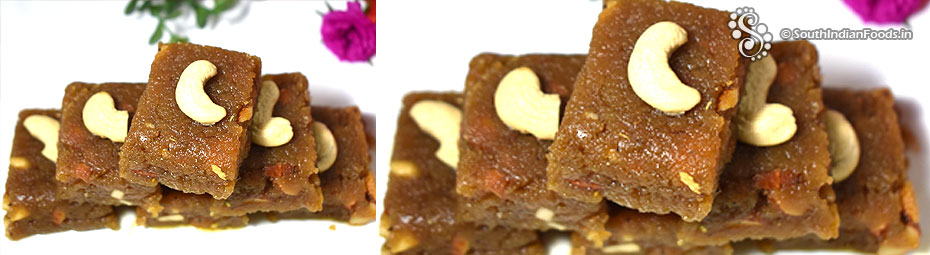 Banana Rice flour halwa with jaggery