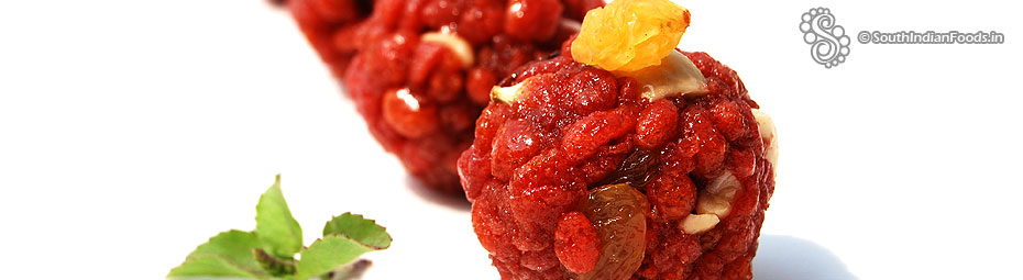 Beetroot Boondi ladoo
