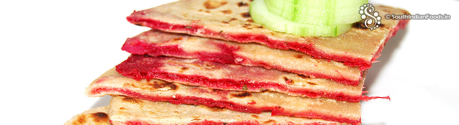 Beetroot paratha recipe