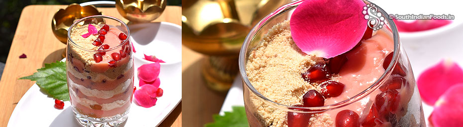 Biscuit custard parfait