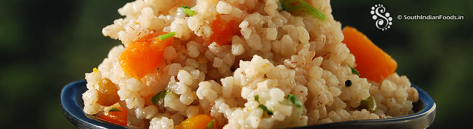 Broken red rice lemon upma