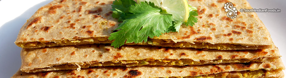 Brown chickpeas paratha