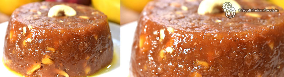 Caramel banana halwa